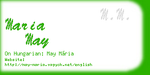 maria may business card