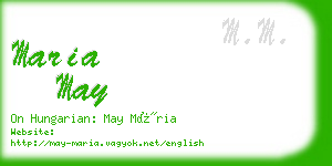 maria may business card